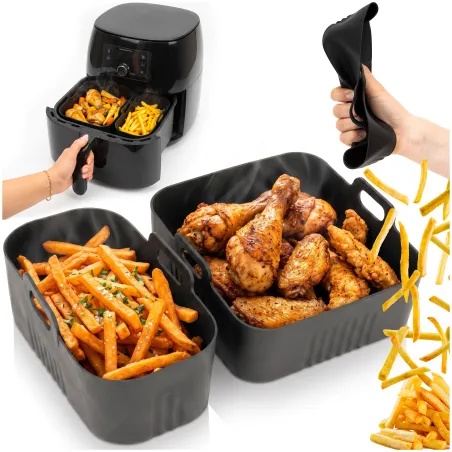 2 Pcs Silicone Inserts for Air Fryer Springos® (3L & 1.5L, BPA-Free) KI0187